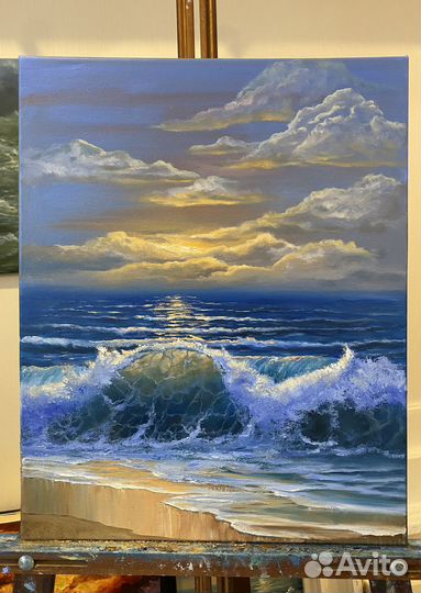 Морской пейзаж на заказ (холст, масло)