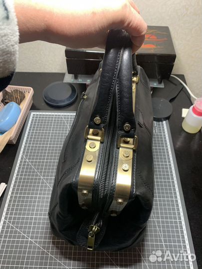 Саквояж кожаный