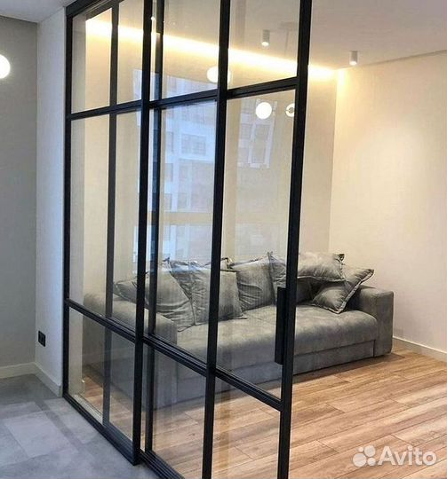 Раздвижная перегородка для зонирования