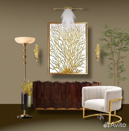 Картина. Картина в интерьер. Картина золото