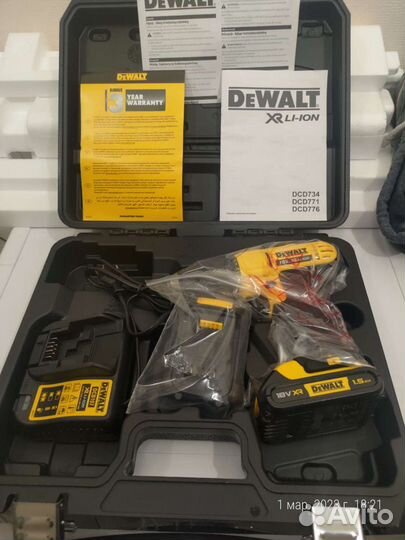 Аккумуляторная дрель шуруповерт Dewalt DCD 771