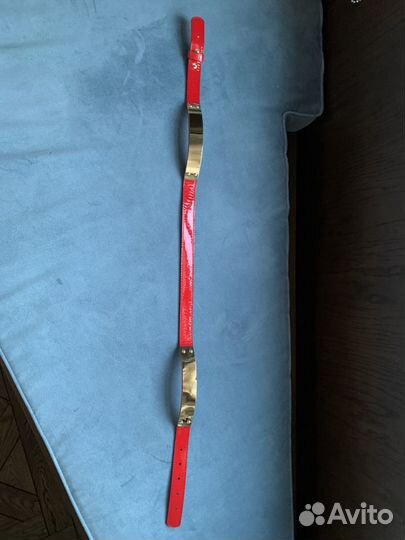 Ремень Versace красный лак