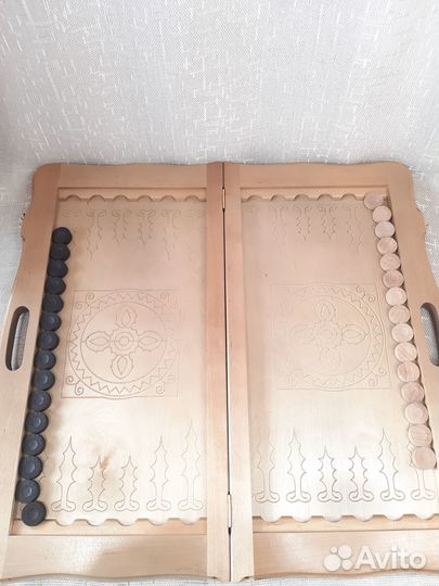 Нарды Кожаные Новые 60х60см с ручкой