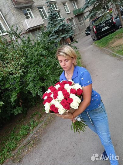 Розы 51 штука бесплатная доставка