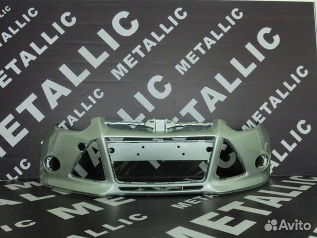 Передний бампер Ford Focus III silver