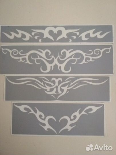 Трафареты для тату, узоров хной или блестками