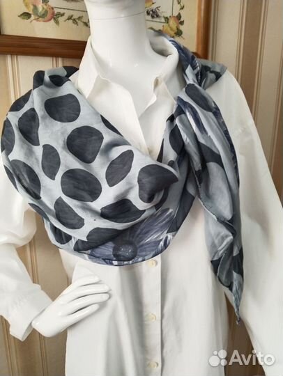 Женский шарф Палантин Италия шелк хлопок