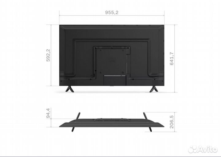 Телевизор Tuvio 4К ultra HD TD43ufbhv