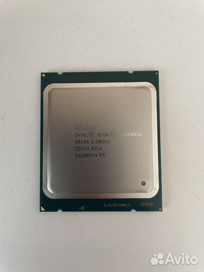 Процессор intel xeon E5-2643V2 SR19X 6x3.50GHZ