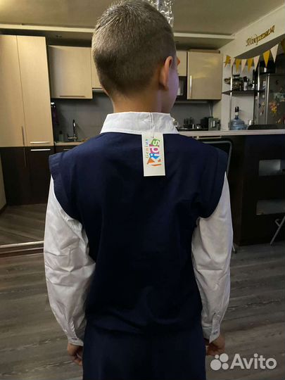 Рубашка школьная/Рубашка обманка/ жилет школьный