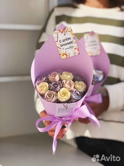 Шоколадные розы подарок на 1 сентября