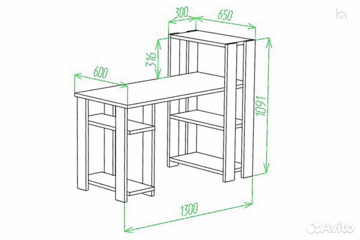 Стол компьютерный Slim стн-110/130 шк-Ч