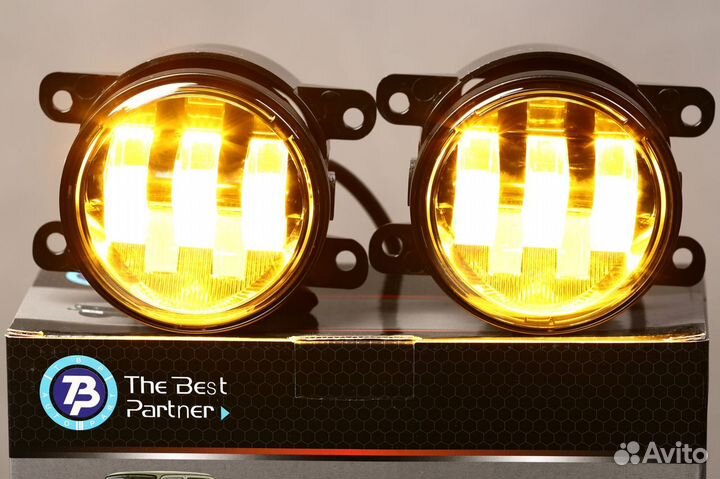 TBP LED птф 2 цвета Б+Ж 50W на LADA Vesta, Ford