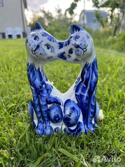 Гжель «влюбленные коты»