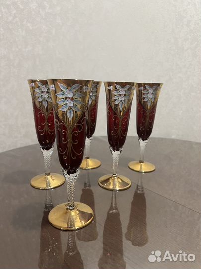 Бокалы чешский хрусталь