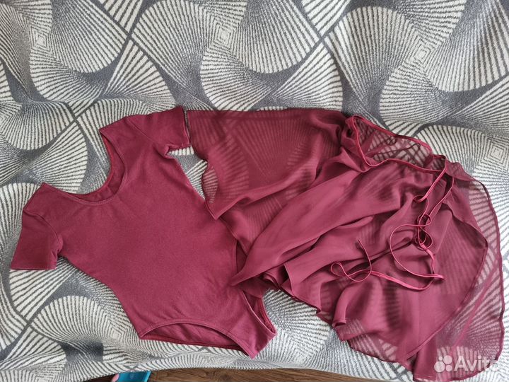 Купальник гимнастический для танцев с юбкой (42 р)