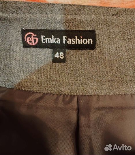 Юбка женская прямая, 48 р, цвет серый, новая