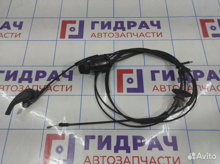 Трос открывания капота Renault logan 2 Stepway 656202811R. В сборе с тросами корректора фар