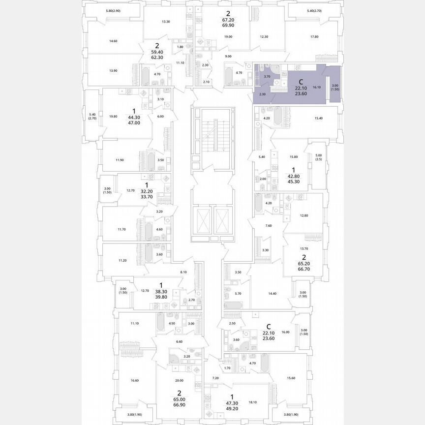 Квартира-студия, 23,6 м², 7/13 эт.