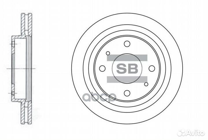 SD1045 диск тормозной передний Hyundai Elantra