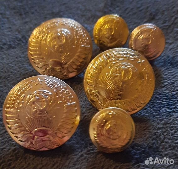 Пуговицы генеральские СССР. С гербом 1980 - 82г