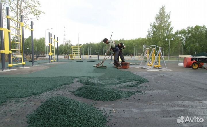 Бесшовное резиновое покрытие крошка