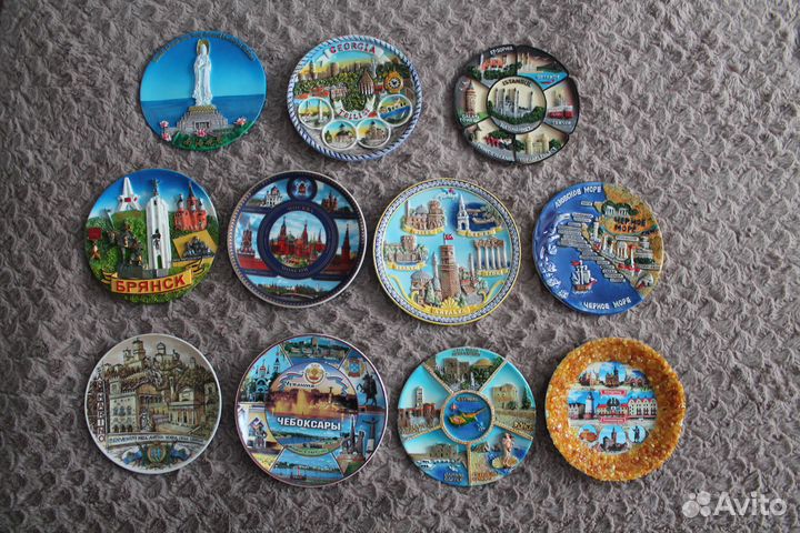 Сувенирные тарелки Россия и другие страны