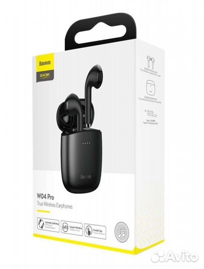 Беспроводные TWS наушники Baseus W04 Pro. Новые