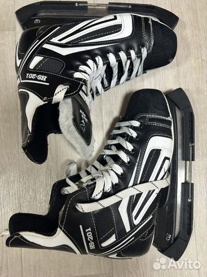 Коньки хоккейные black aqua
