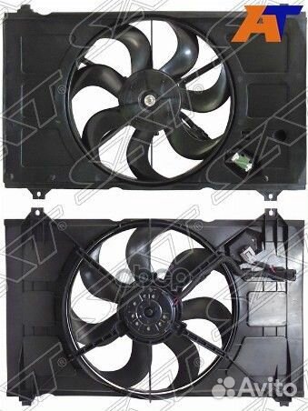 Диффузор радиатора в сборе KIA RIO 05- w a/c ST