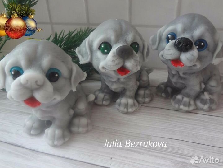 Мыло ручной работы собачки