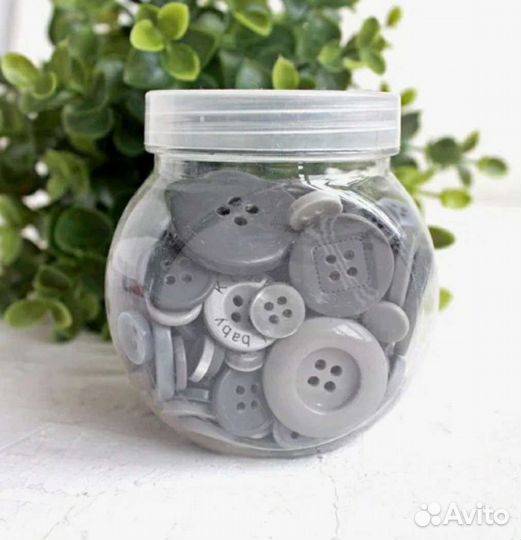 Баночки с пуговицами 3 шт