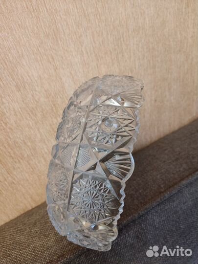 Шикарный большой салатник, хрусталь, эпоха СССР