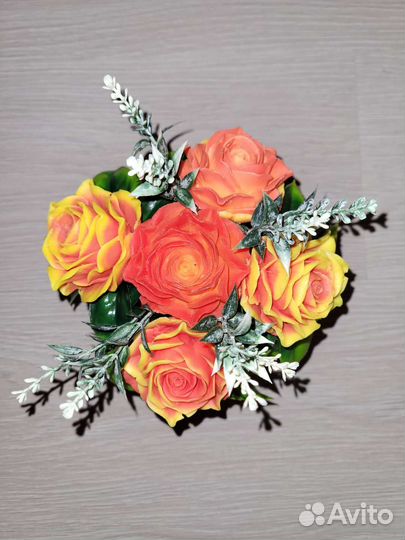 Букет роз из мыла. Мыло ручной работы