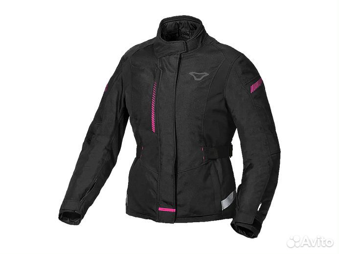 Мотокуртка macna nivala женская ткань черная/розов