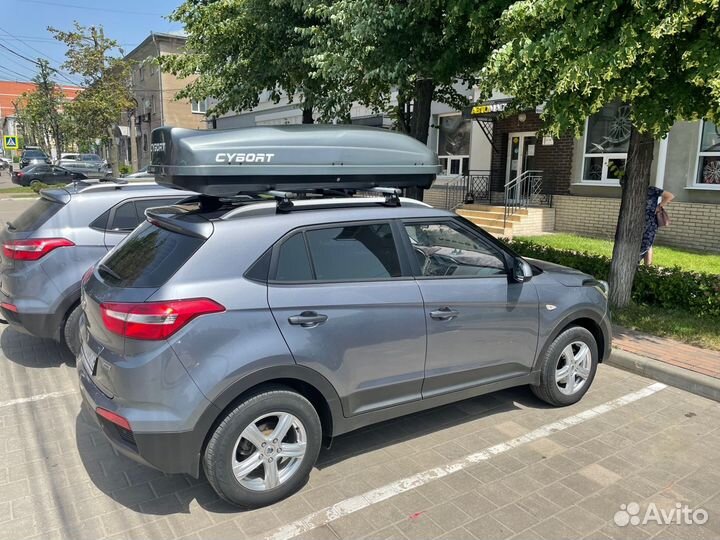 Автобокс cybort CarGo 580 серый металлик на Creta