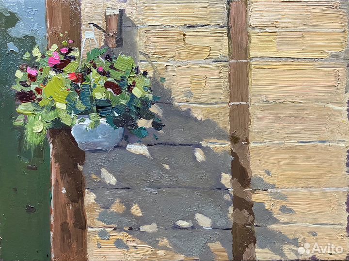Натюрморт картина маслом пейзаж цветы