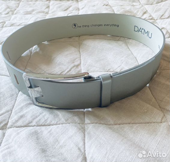 Ремень натуральная кожа 5 см damu