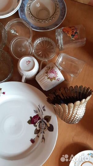 Тарелки, кружки СССР, остатки сервизов