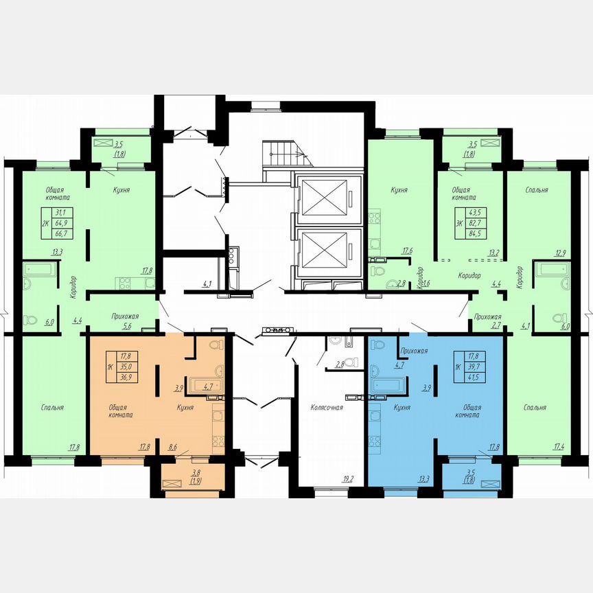 1-к. квартира, 36,9 м², 1/17 эт.