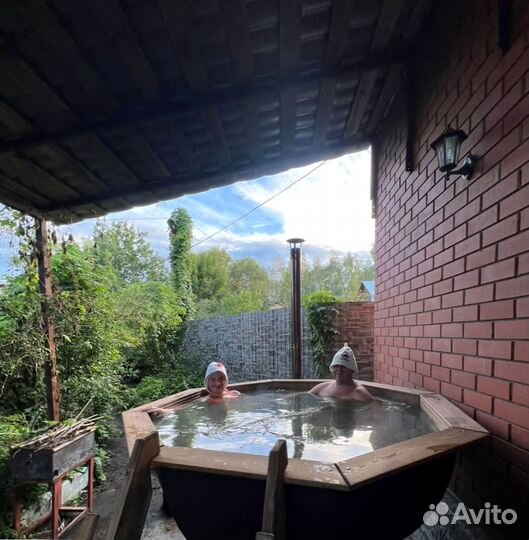 Банный чан на дровах. Купель