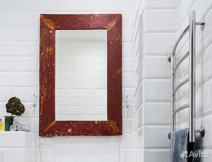 Зеркало прямоугольное массив тик 90х60 Бали Индоне