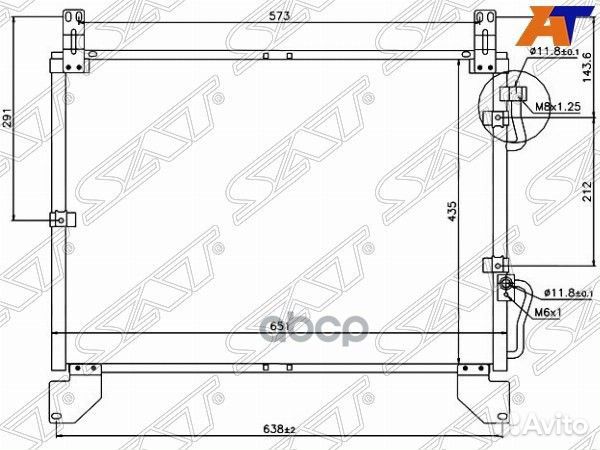Радиатор кондиционера SsangYong Rexton 01-07 st