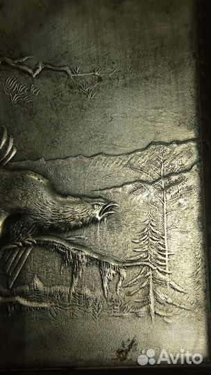 Планшет для блокнота. Мельхиоровая вставка