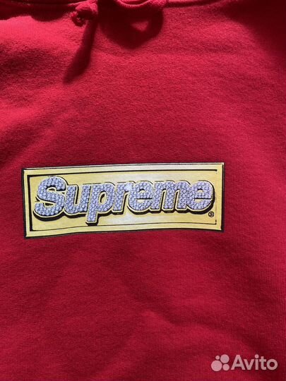 Supreme bling box logo худи