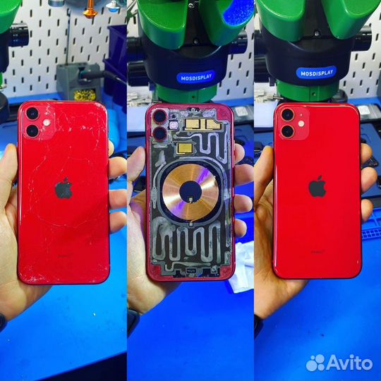 Замена стекла крышки iPhone 14 Pro 13 12 11 10 8