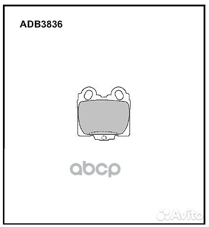 Колодки тормозные дисковые зад ADB3836 alli