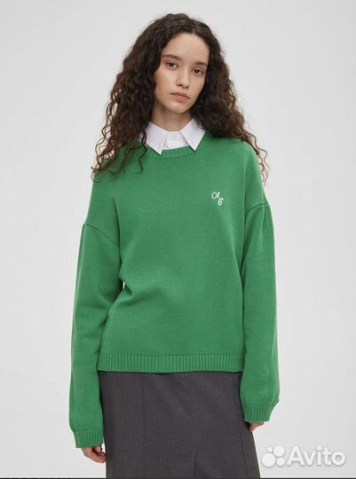 Джемпер из хлопка с вышивкой aim clo