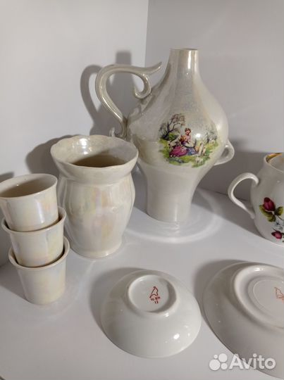 Кувшин, ваза, сахарница фарфор Дулево СССР