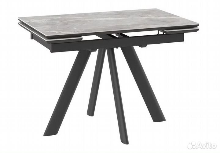 Стол jack-110 (Stone grey st cer/Черный)